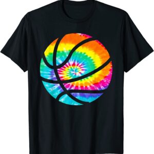 Basketball Tie Dye Shirt Rainbow Trippy Hippie T-Shirt