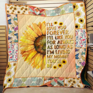 I Love You, Mom Sunflower Gift For Mom Blanket