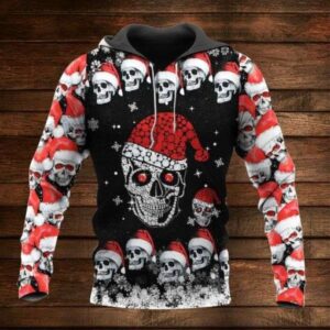 Rhinestone Skull Christmas 3D Hoodie S-5XL #2