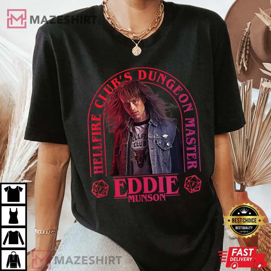 Stranger Things 4 Eddie Munson Hellfire Club Dungeon Master T-Shirt