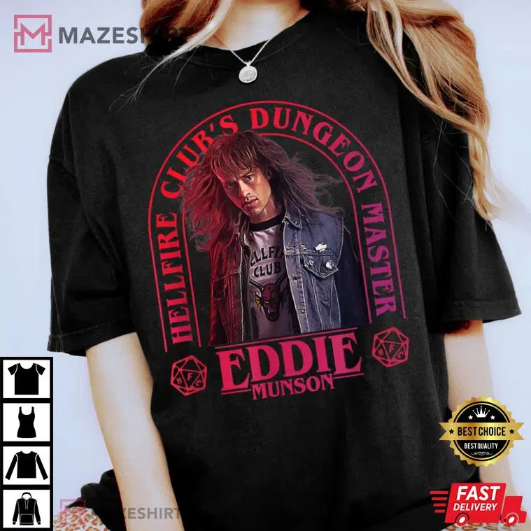Stranger Things 4 Eddie Munson Hellfire Club Dungeon Master T-Shirt