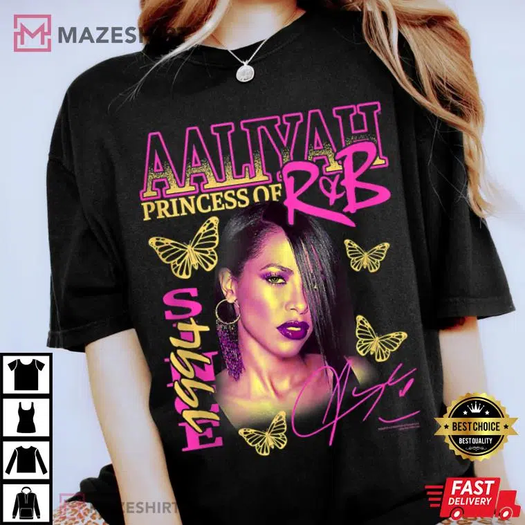 Aaliyah Pink and Yellow T-Shirt Aaliyah Pink and Yellow T-Shirt