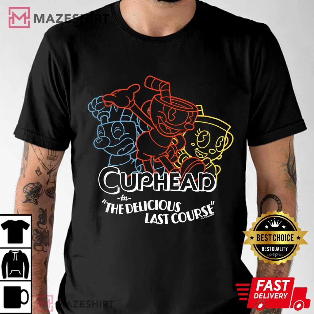 Cuphead The Delicious Last Course Neon Group T-Shirt