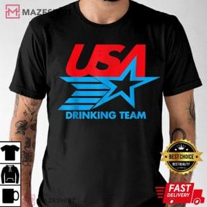 Funny Independence Day USA Drinking Team 4th Of July T-Shirt