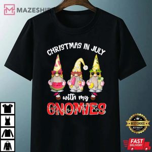 Funny Summer Vacation Gnomies Gnomes For Christmas In July Unisex black