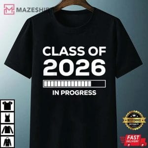 Future Graduation In Progress Class of 2026 Unisex black