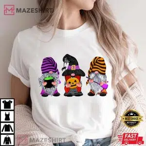 Halloween Gnomies Cute Autumn Pumpkin Fall T-Shirt