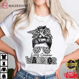 In november we wear white messy bun lung cancer awareness Women white