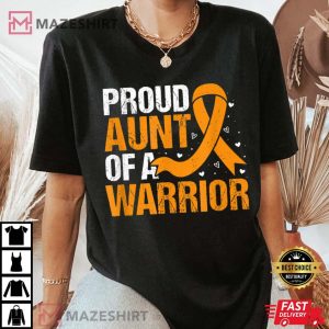 Kidney Cancer Aunt Warrior Orange Ribbon Awareness Month Women black