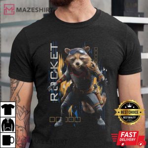 Marvel Avengers Endgame Rocket Action Pose T-shirt