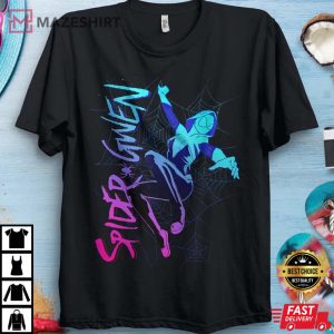 Marvel Spider Gwen Neon Gradient Web Graphic