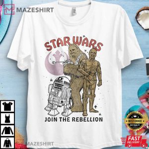 Star Wars Chewbacca R2 D2 C 3PO Join The Rebellion Shirt