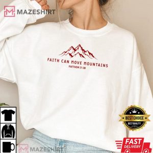 Vintage Faith Can Move Mountains Christian Women 2 white sweatshirt