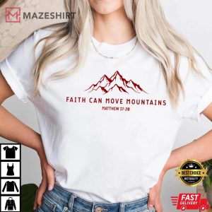 Vintage Faith Can Move Mountains Christian Women white